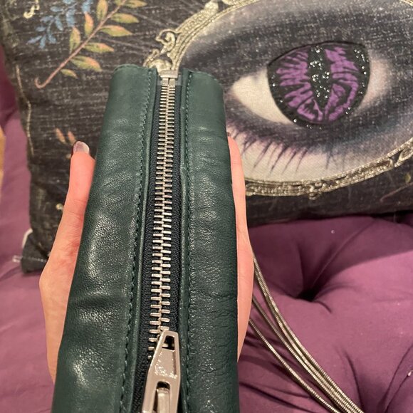 Special Ed Alexander Wang soft lambskin leather purse bag in RARE English Green - Picture 3 of 8